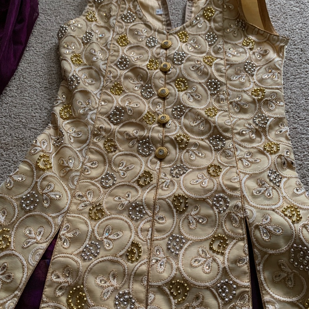 Heavy work purple Iehenga purple dress new Size 36